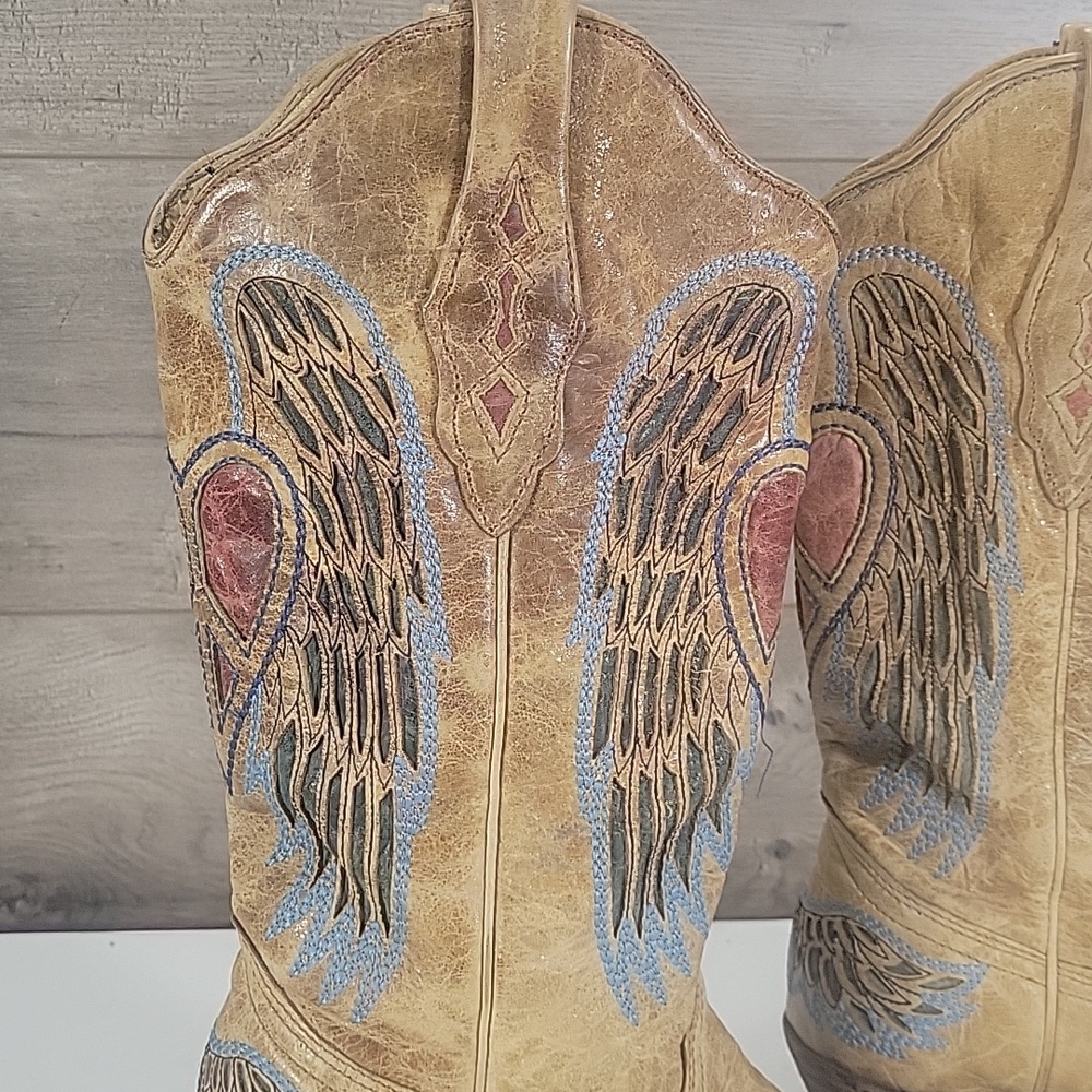 Corral Vintage Red Heart Western Boots Size 8.5 M - Picture 6 of 13